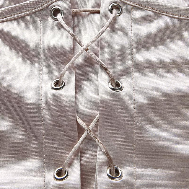 Angel For Show Satin Front Corset Mini Dress