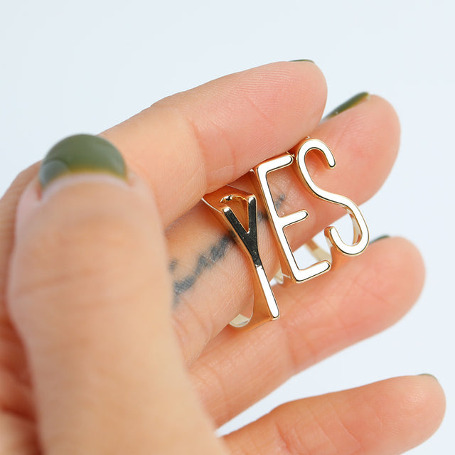 Piece by Piece Letter Ring