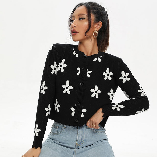 Midnight Daisy Cardigan