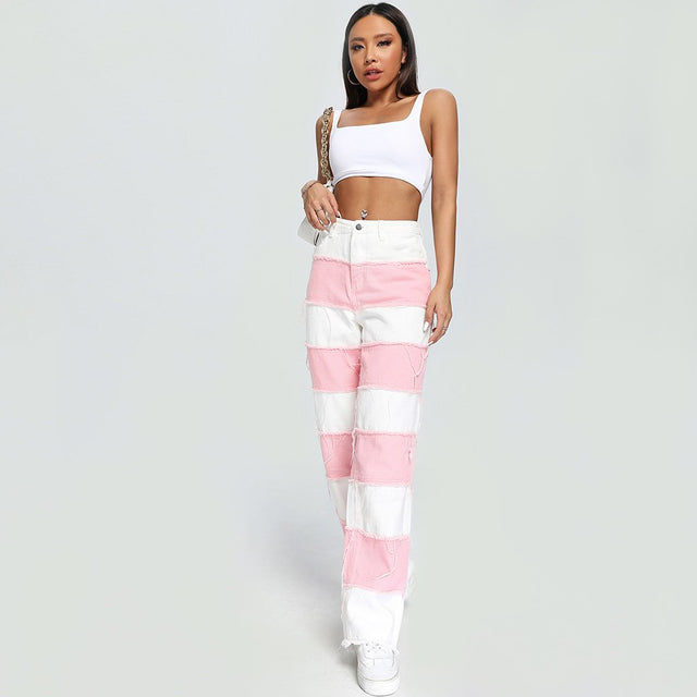 Bubble Gum Baddie Striped Pants