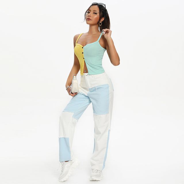 Cloudy Memoriez Patched Pants