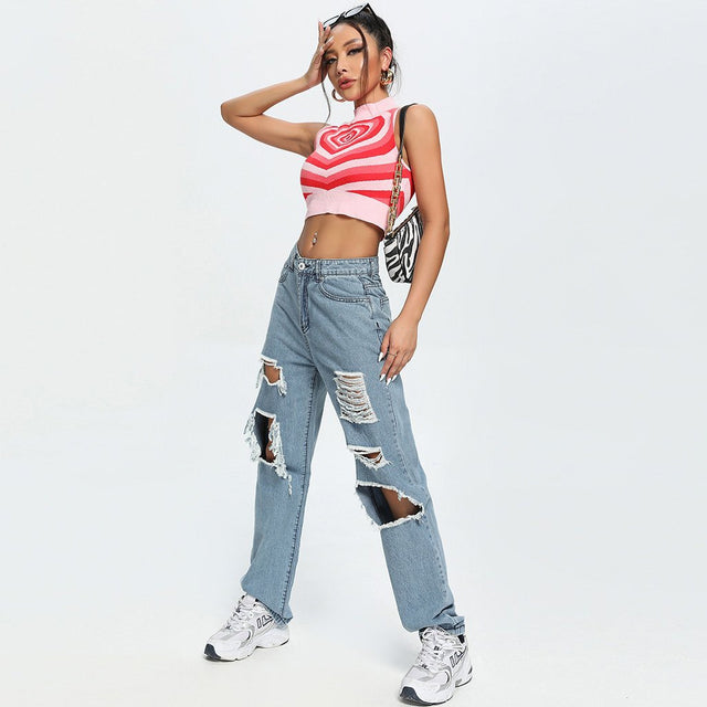 Oh Loosin' Up Ripped Jeans (Blue)
