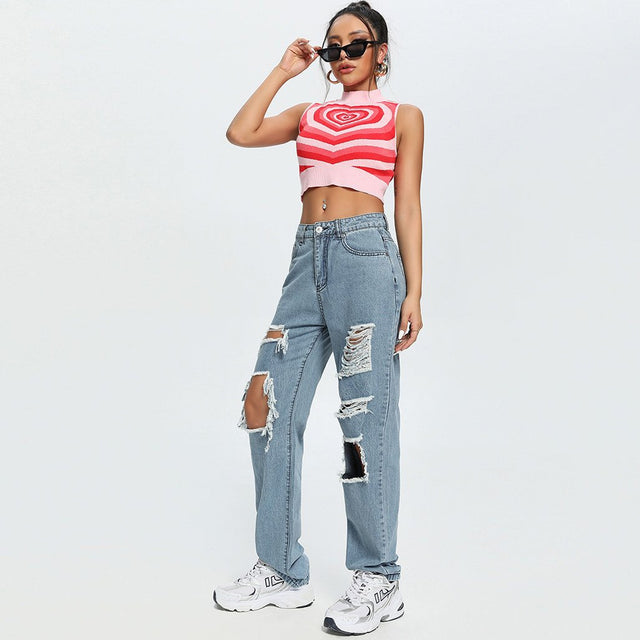 Oh Loosin' Up Ripped Jeans (Blue)