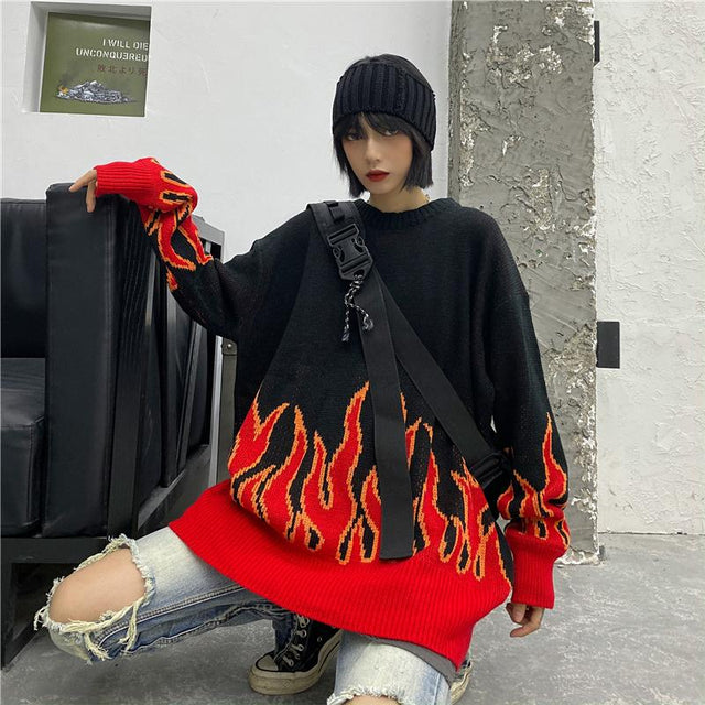 Wendy Old Flame Oversized Sweater