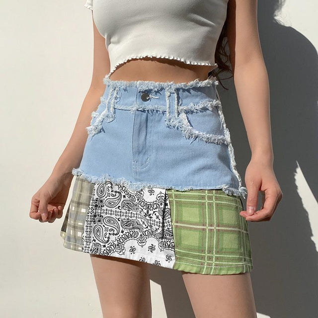 Groovy Memoriez Bandana Accented Skirt