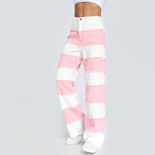 Bubble Gum Baddie Striped Pants