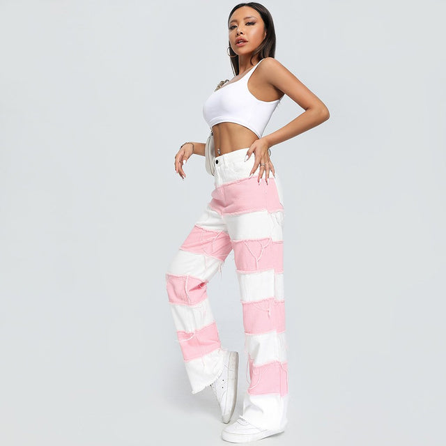 Bubble Gum Baddie Striped Pants