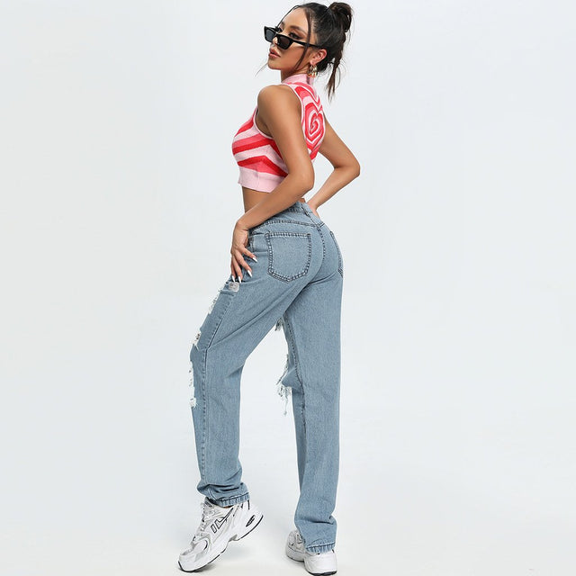 Oh Loosin' Up Ripped Jeans (Blue)