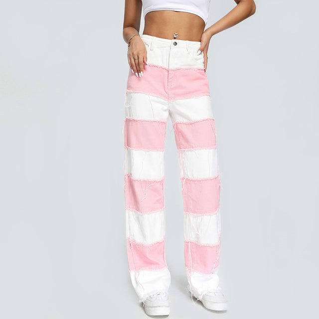 Bubble Gum Baddie Striped Pants