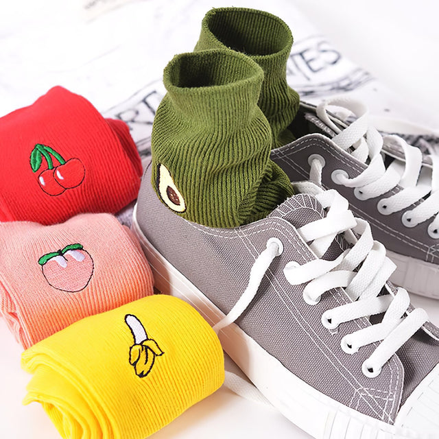 fruit-embroidered-socks