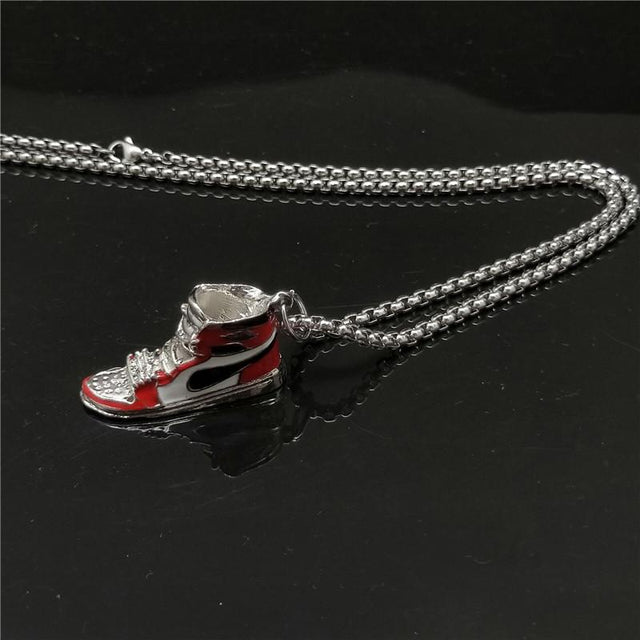 Stuntin' In Our AJ High Tops Necklace
