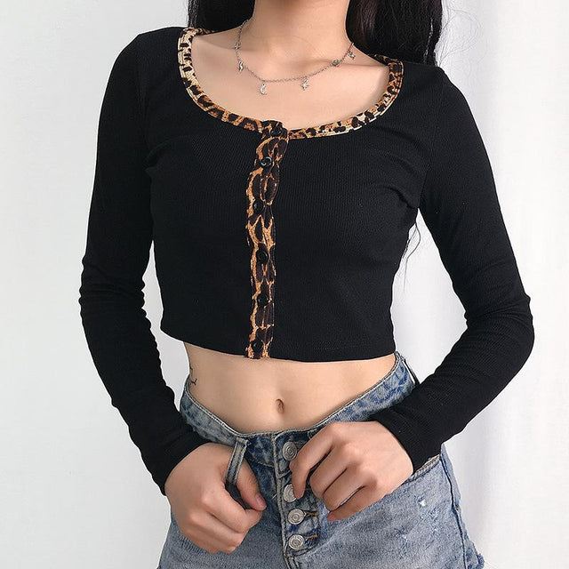 Wild Thoughts Long Sleeve Crop Top