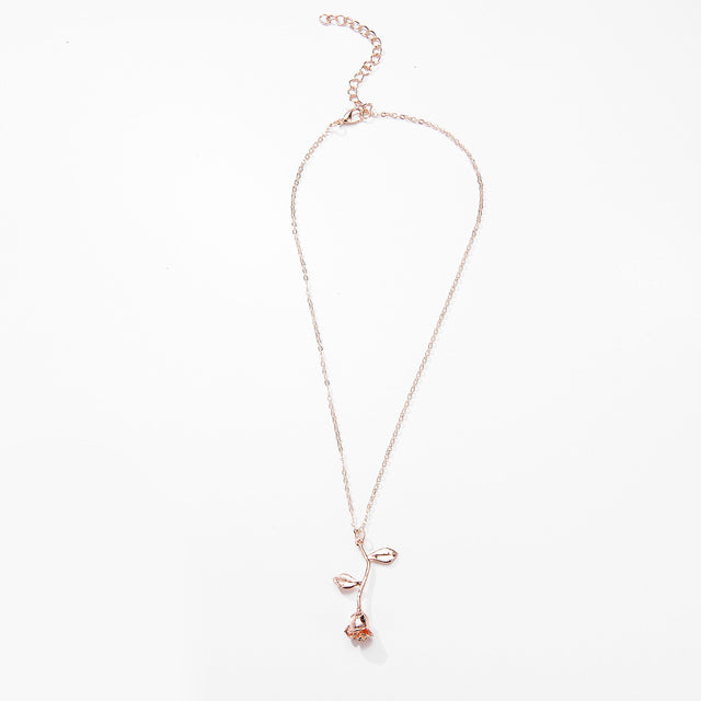 Bed Of Roses Dainty Hanging Necklace