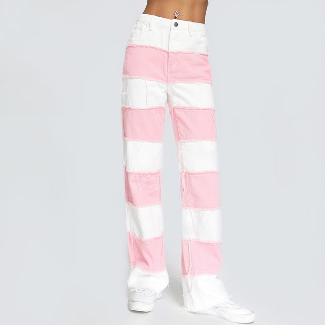 Bubble Gum Baddie Striped Pants