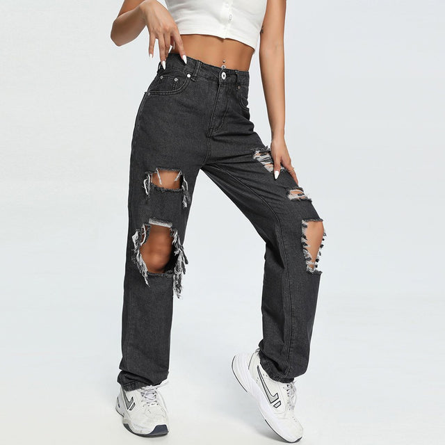 Oh Loosin' Up Ripped Jeans (Black)