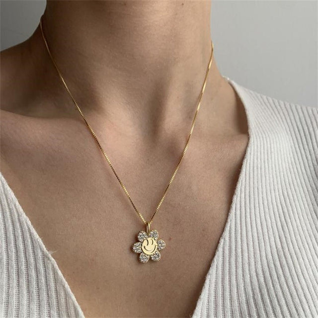Diamond Daisies Necklace