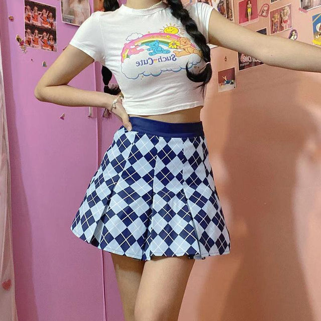 Campus Queen Plaid Pleated Skirt