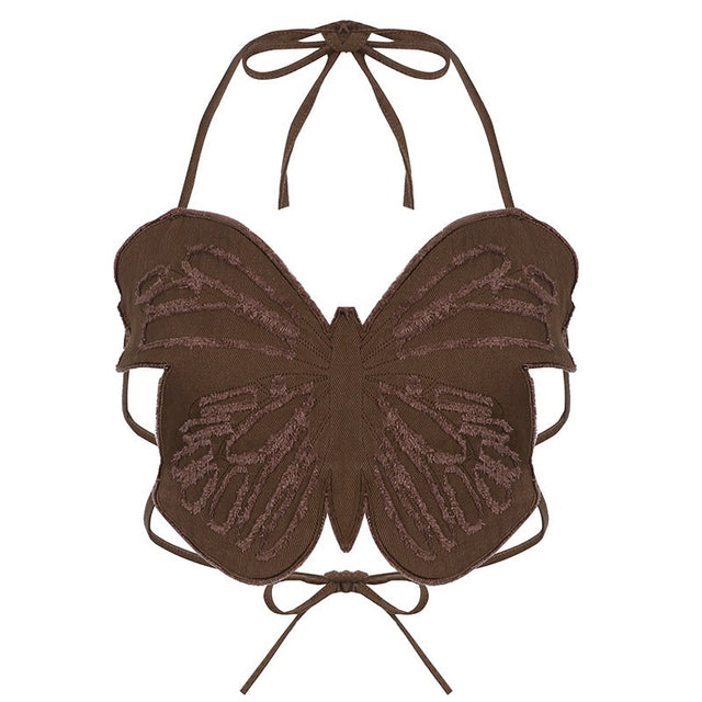 Fly As Can Be Butterfly Crop Top