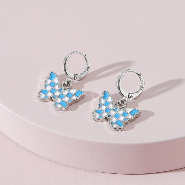 Butterfly Check Earrings