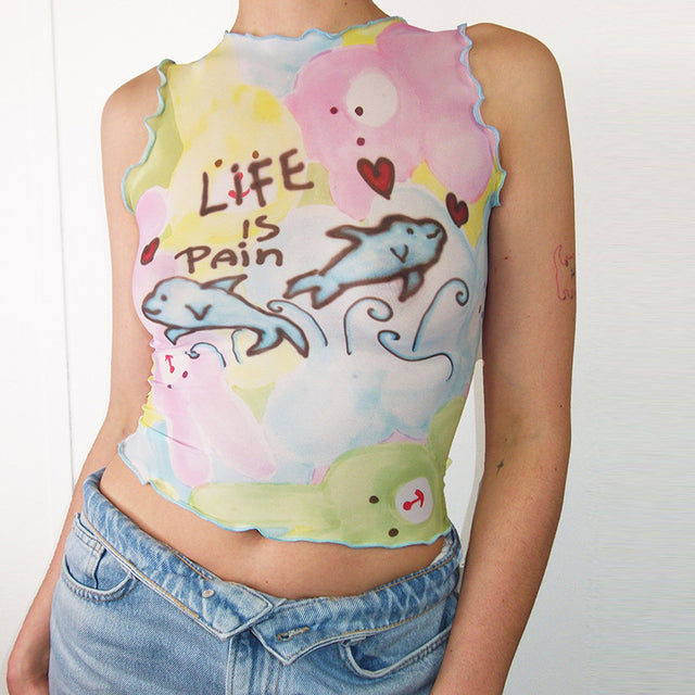 Life Is Pain Crop Top