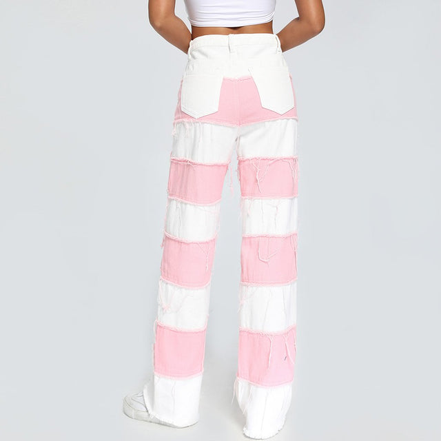Bubble Gum Baddie Striped Pants