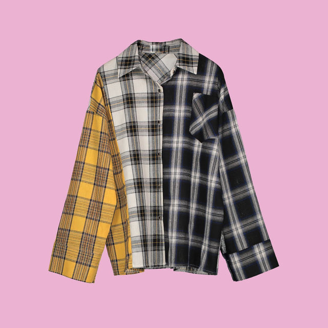 Esther Plaid Duplex Oversized Shirt