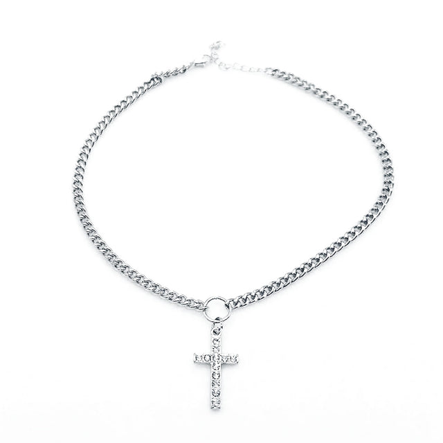 Everyday Sparkle Cross Set (Necklace + Earrings)