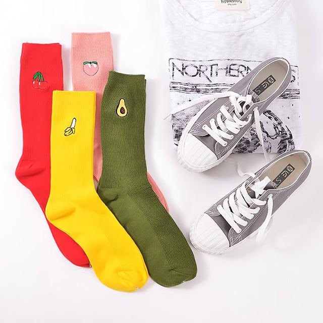 fruit-embroidered-socks